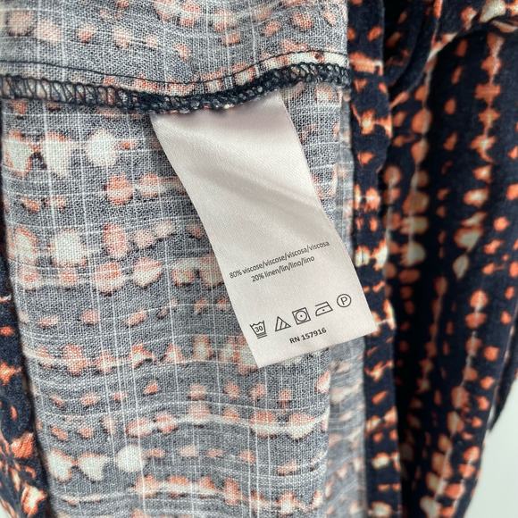 H BY HALSTON Dress Size Extra Small Linen Blend Wrap Sash Tie Waist Sleeveless - Picture 12 of 15